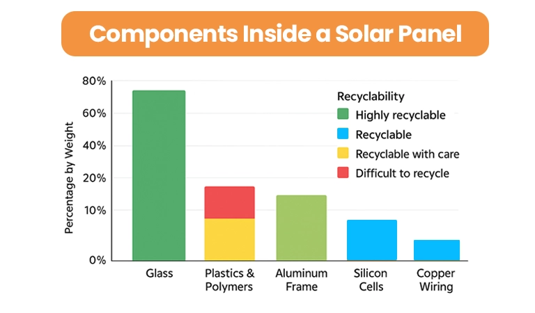 solar panels recyclable parts