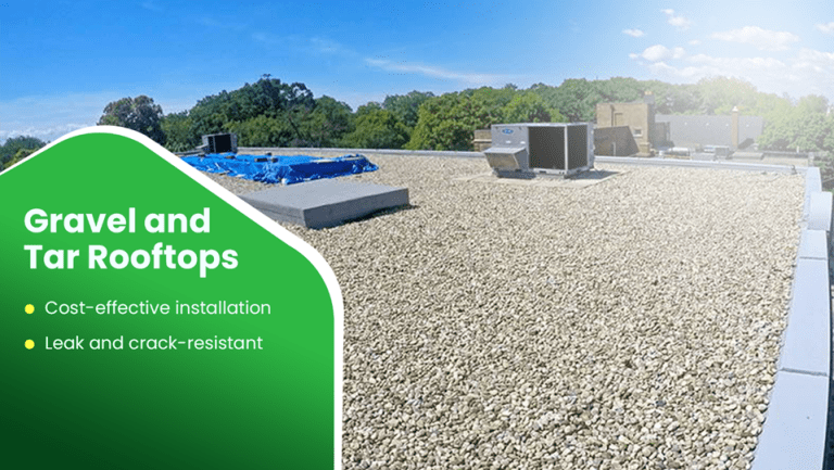 4. Gravel and Tar Rooftops: